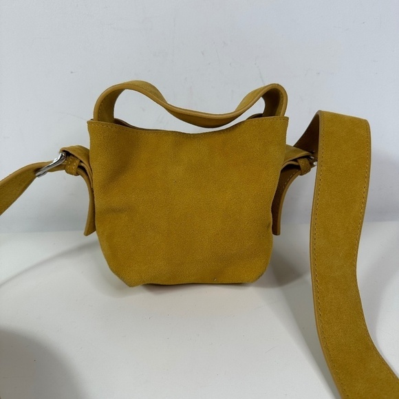 Urban Outfitters Handbags - Urban Outfitters Mustard Suede Micro Bag With Straps Crossbody